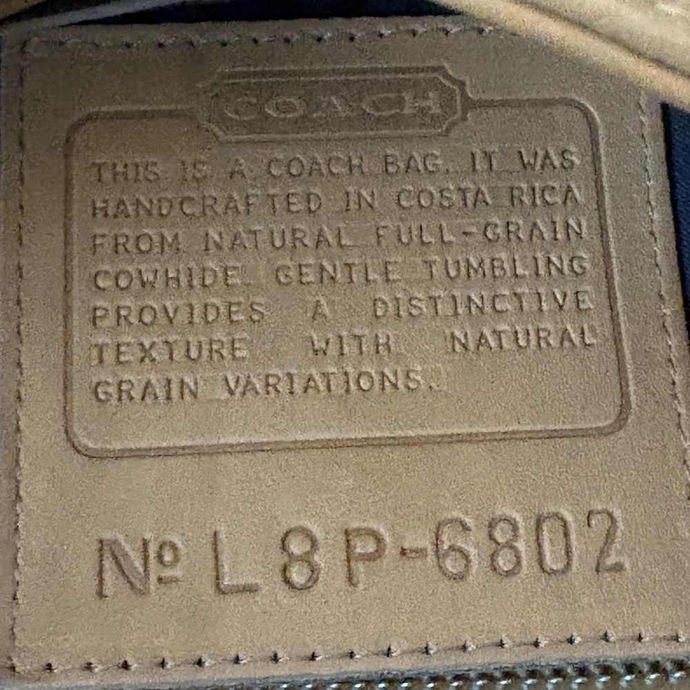 Coach Legacy Pebbled Leather Hobo / Shoulder Bag ~ Costa Rica - Picture 7 of 7